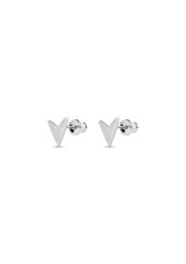 NO MORE Love Stud Earrings Silver