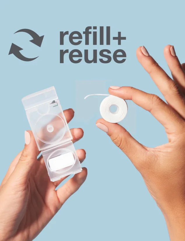 Davids zubní nit / celé balení + refill / mint / 60m