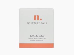 NOURISHED DAILY Peelingové mýdlo Coffee Scrub Cleanse Bar 135g