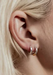 NO MORE Mini/Midi Hoops Silver