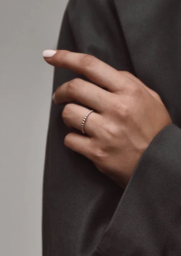 NO MORE Champagne Ring Silver