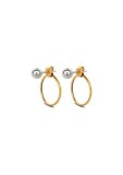 Chord Earrings Mix Pair with Silver Bubble