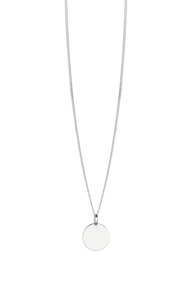 NO MORE Plate Necklace Silver