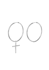 NO MORE Saint Hoops Silver
