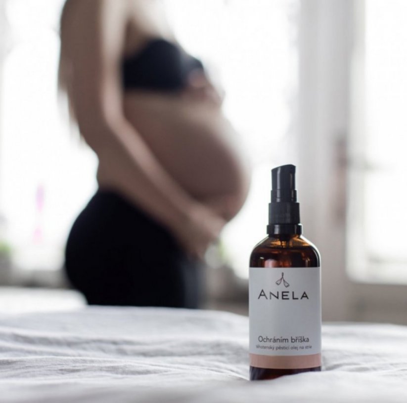 ANELA Těhotenský pěsticí olej na strie Ochráním Bříška 100ml