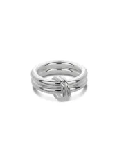 NO MORE Double Ring Silver