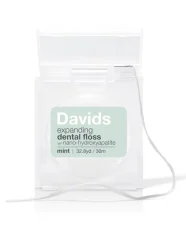 Davids expanding dental floss / refillable dispenser / mint / 30m