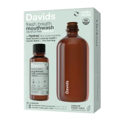 DAVIDS Ústní voda Hydroxi Fresh Breath Mouthwash Sada / Refill