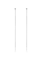 NO MORE Raw Threader Chain Earrings Silver