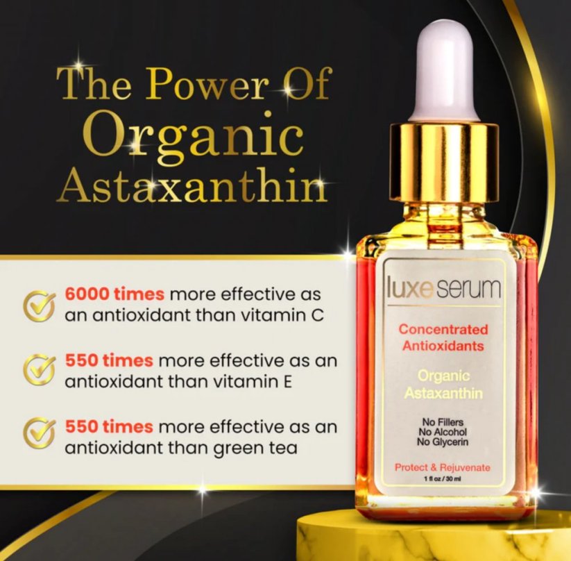 LUXE Beauty Concentrated Antioxidants Luxe Serum Organic Astaxanthin 30ml