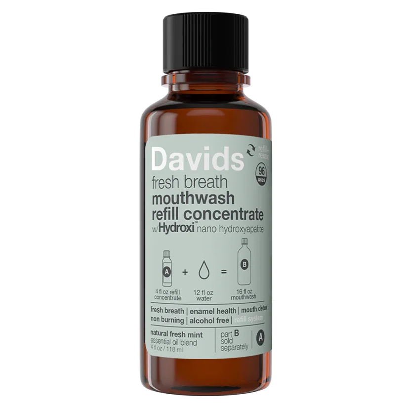 DAVIDS Ústní voda Hydroxi Fresh Breath Mouthwash Sada / Refill