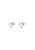 NO MORE Open Heart Stud Earrings Silver