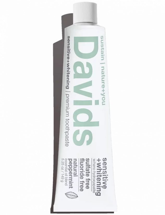 DAVIDS Sensitive+Whitening nano-hydroxyapatite premium toothpaste Peppermint