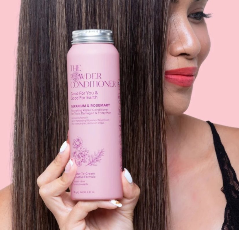 The POWDER SHAMPOO Nourishing Repair Conditioner For Thick, Damaged & Frizzy Hair Geranium & Rosemary