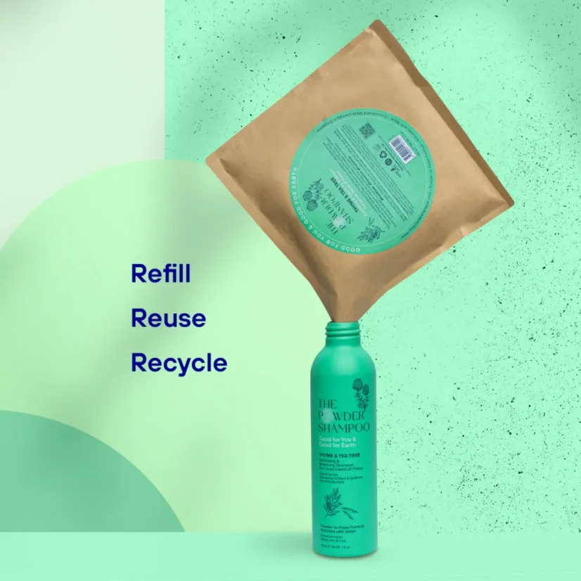 The POWDER SHAMPOO Exfoliating Shampoo For Loose Dandruff Flakes