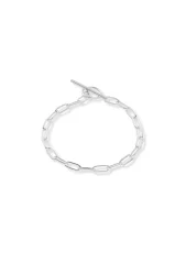 NO MORE Paper Clip Bracelet Silver