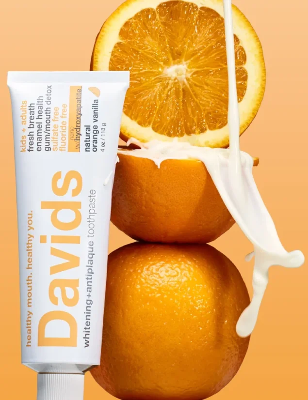 Davids KIDS + ADULTS nano-hydroxyapatite premium toothpaste Orange & Vanilla 113g
