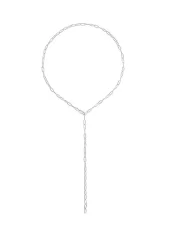 NO MORE Paper Clip Y-Necklace SILVER