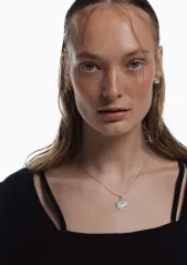 NO MORE HEARTBEAT AMULET BELCHER NECKLACE SILVER