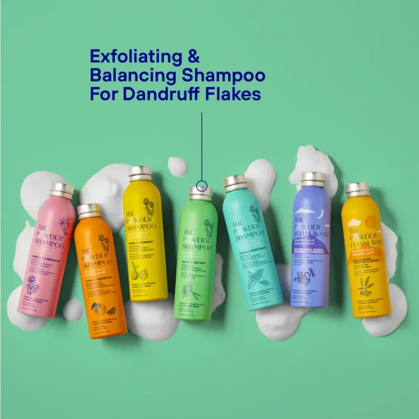 The POWDER SHAMPOO Exfoliating Shampoo For Loose Dandruff Flakes