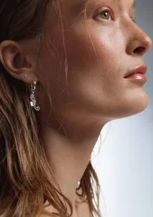 NO MORE SEA HORSE MIDI HOOPS SILVER