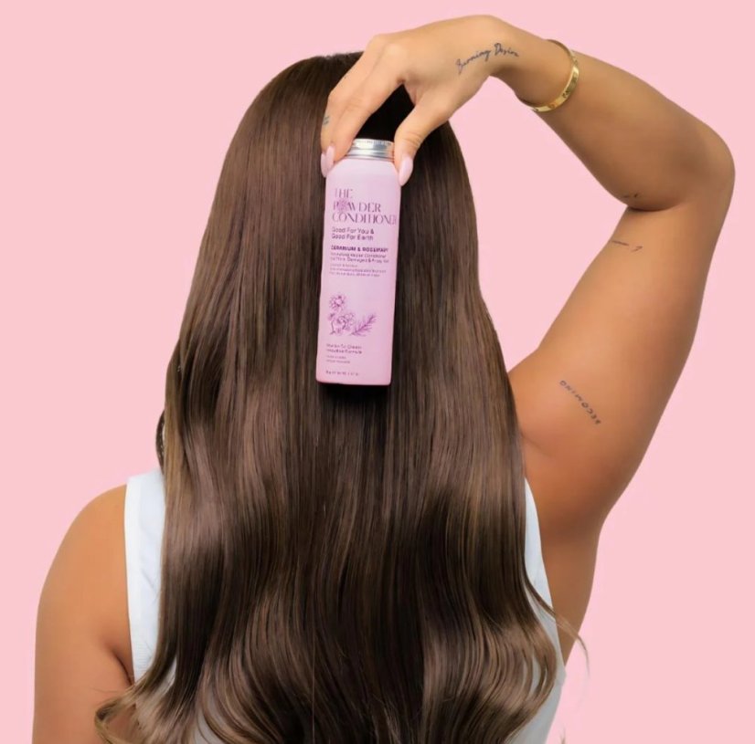 The POWDER SHAMPOO Nourishing Repair Conditioner For Thick, Damaged & Frizzy Hair Geranium & Rosemary