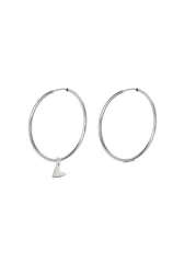 NO MORE Love Hoops Silver