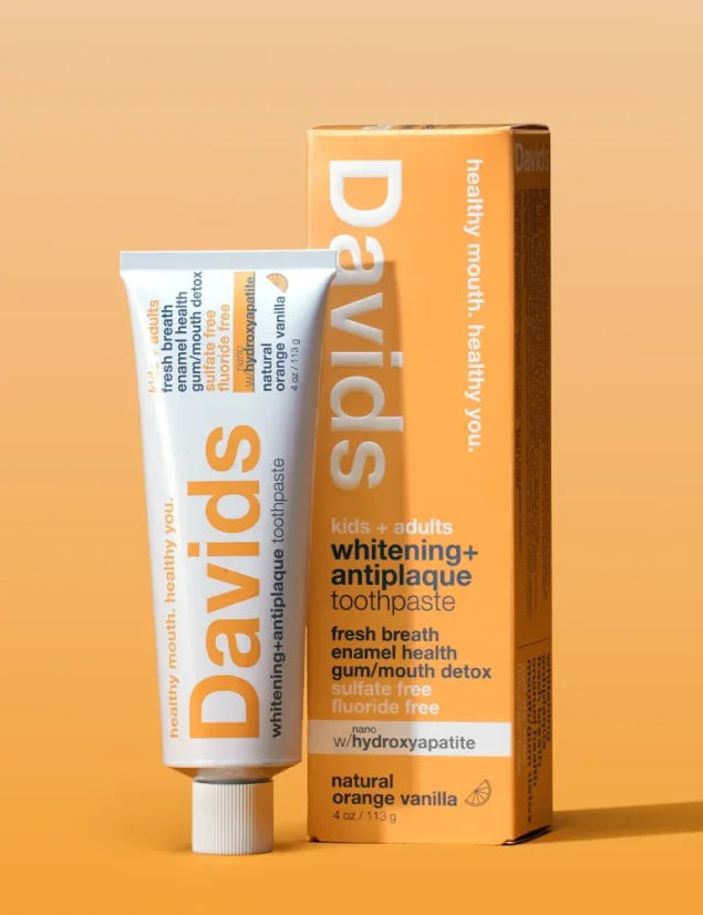 Davids KIDS + ADULTS nano-hydroxyapatite premium toothpaste Orange & Vanilla 113g