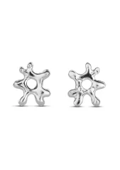 NO MORE SEA FLOWER EARRINGS SILVER