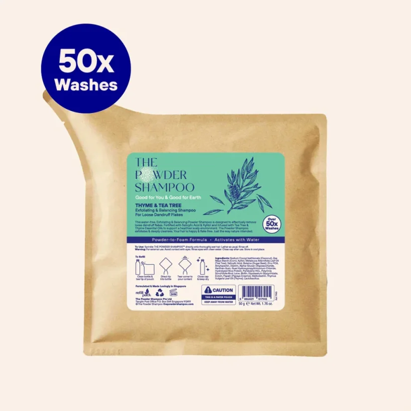 The POWDER SHAMPOO Exfoliating Shampoo For Loose Dandruff Flakes