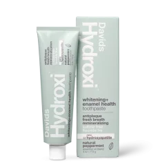 DAVIDS Hydroxi™ whitening+enamel health nano hydroxyapatite premium toothpaste / peppermint 113g