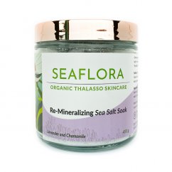 SEAFLORA Re-Mineralizing Sea Salt Soak sůl do koupele s levandulí a heřmánkem 500g