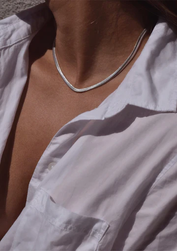 NO MORE Snake Necklace Silver