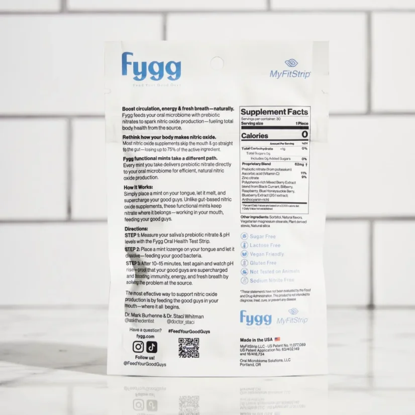 FYGG Energetické Pastilky Nitric Oxide Functional Mints 30ks