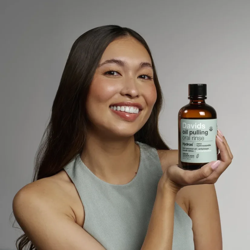 DAVIDS Hydroxi™ oil pulling oral rinse w/ nano hydroxyapatite 266ml