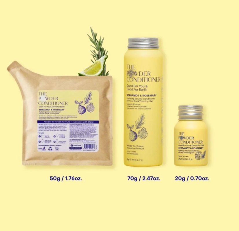 The POWDER SHAMPOO Hydrating Volume Conditioner For Fine, Dry & Thinning Hair Bergamot & Rosemary