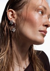 NO MORE SEA FLOWER NOMAD HOOPS SILVER