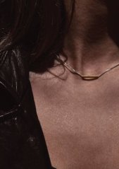 NO MORE Pipe Necklace Gold