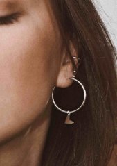 NO MORE Love Hoops Silver
