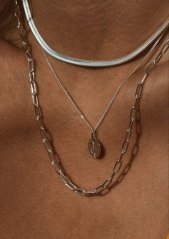 NO MORE Snake Necklace Silver