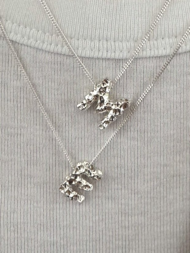 NO MORE Letter Necklace