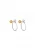 Chord Earrings Mix Pair with Gold Bubble