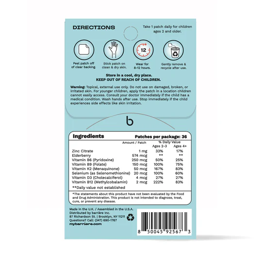 BARRIÈRE Náplasti KIDS IMMUNITY PATCH 36ks