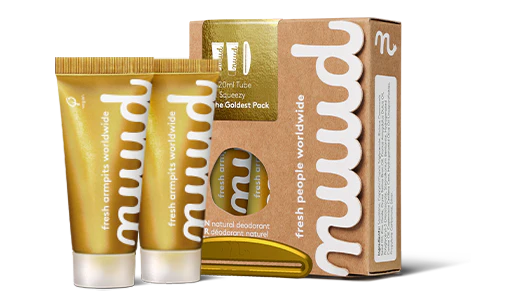 NUUD Přírodní deodorant bez sody The Goldest Pack  2x20ml + Squeezy NOVÉ