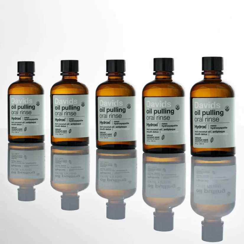 DAVIDS Hydroxi™ oil pulling oral rinse w/ nano hydroxyapatite 266ml