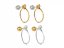 NO MORE Chord Earrings Mix Pair with Silver/Gold Bubble