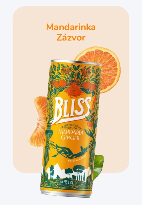 BLISS Alkoholická perlivá voda 33cl