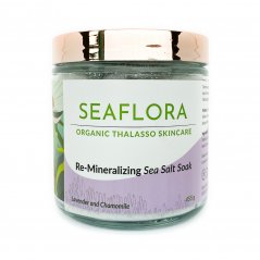 SEAFLORA Re-Mineralizing Sea Salt Soak sůl do koupele s levandulí a heřmánkem 500g