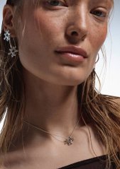 NO MORE SEA FLOWER NECKLACE SILVER