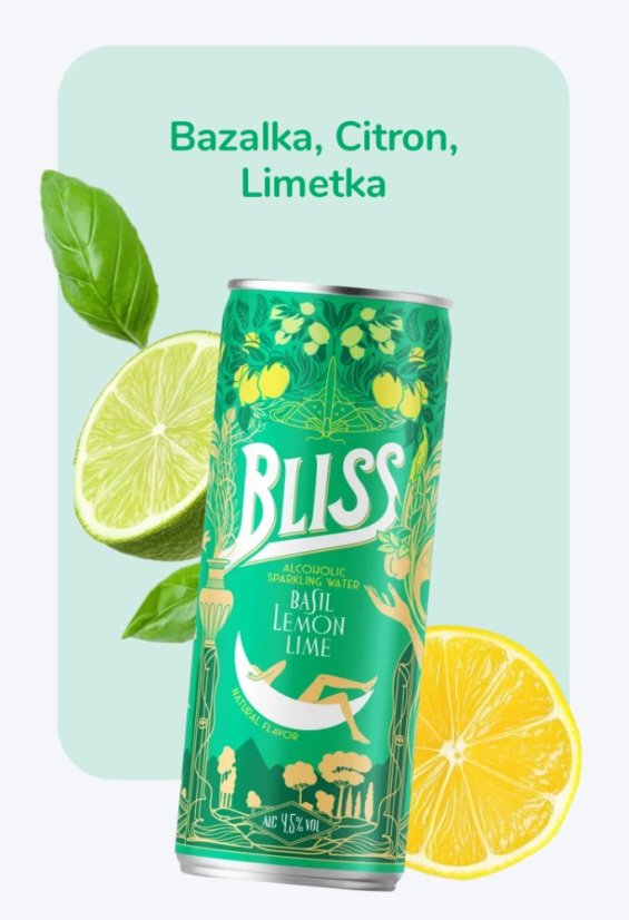 BLISS Alkoholická perlivá voda 33cl
